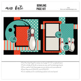 Bowling scrapbook page kit — bowling scrapbook, seasonal scrapbook page kits and die cuts, pastel paper embellishments and photo mats, scrapbook layout kit, precut designs for memory journaling, game night, premade scrapbook pages, bowling layout, acid-free double-sided scrapbook supplies, bowling ball, ready-to-glue title banners and photo frames, bowling alley, family bowling, bowling night, team bowling, kids bowling, bowling page kit, 12x12 page kit
