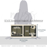 Coordinating Brothers papers and die cuts featuring brothers title die cut, siblings label die cut, black diamond lattice pattern, cream polka dot border, olive polka dot paper, black cream stripe accents, olive tone photo mats, layered floral corners. Designed for Brother Relationship Scrapbook Pages, Siblings Family Photo Layout, neutral masculine palette, botanical sibling theme, black cream floral clusters, olive green leaves, cream roses, black flowers, berry sprigs, leafy floral borders.