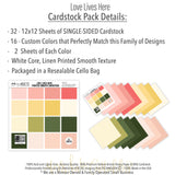 Love Lives Here - Linen-Printed Smooth Cardstock Single-Sided