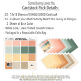 Some Bunny Loves You - Linen-Printed Smooth Cardstock Single-Sided