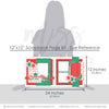 Christmas Cutie 12x12 scrapbook page kit size reference image showing the scale of the coordinated two-page layout, printed papers, and embellishments for Christmas memories and favorite photos.