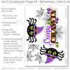 This Creepy Crawly kit features — handmade elements for DIY photo albums, coordinated background patterns and journaling spots, scrapbook craft kit, layered die cut titles for themed layouts, halloween crafts, scrapbook page kit, scrapbooking ephemera and cardstock cutouts, ready-to-glue title banners and photo frames, cute scrapbook, candy corn scrapbook, pastel paper embellishments and photo mats, halloween scrapbook, spider scrapbook, precut designs for memory journaling
