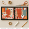 Cutest Pumpkin In The Patch scrapbook page kit shown in a memory album binder mockup with the finished two-page layout. A coordinated way to preserve pumpkin patch memories and favorite photos.