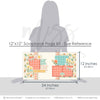 Enjoy Today 12x12 scrapbook page kit size reference image showing the scale of the coordinated two-page layout, printed papers, and embellishments for spring memories and favorite photos.