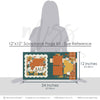 Fall Blessings 12x12 scrapbook page kit size reference image showing the scale of the coordinated two-page layout, printed papers, and embellishments for autumn memories and favorite photos.