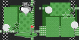 Golf scrapbook page kit — ready-to-glue title banners and photo frames, golf paper, seasonal scrapbook page kits and die cuts, layered die cut titles for themed layouts, putting green, golf craft, pastel paper embellishments and photo mats, golf die cuts, golf ball, golf lover gift, sports scrapbook, golf album, golf page kit, acid-free double-sided scrapbook supplies, coordinated background patterns and journaling spots, precut designs for memory journaling