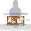 Grateful 12x12 scrapbook page kit size reference image showing the scale of the coordinated two-page layout, printed papers, and embellishments for Thanksgiving memories and favorite photos.
