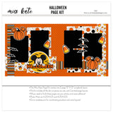 Capture special moments with the Halloween layout — layered die cut titles for themed layouts, Disney Page Kit, acid-free double-sided scrapbook supplies, Family Album, Kids Halloween, Spooky Page Kit, Pumpkin Layout, pastel paper embellishments and photo mats, precut designs for memory journaling, ready-to-glue title banners and photo frames, creative accents for scrapbook storytelling, seasonal scrapbook page kits and die cuts, Fun Halloween, coordinated background patterns and journaling spots
