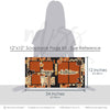 Happy Halloween 12x12 scrapbook page kit size reference image showing the scale of the coordinated two-page layout, printed papers, and embellishments for vintage Halloween memories and favorite photos.