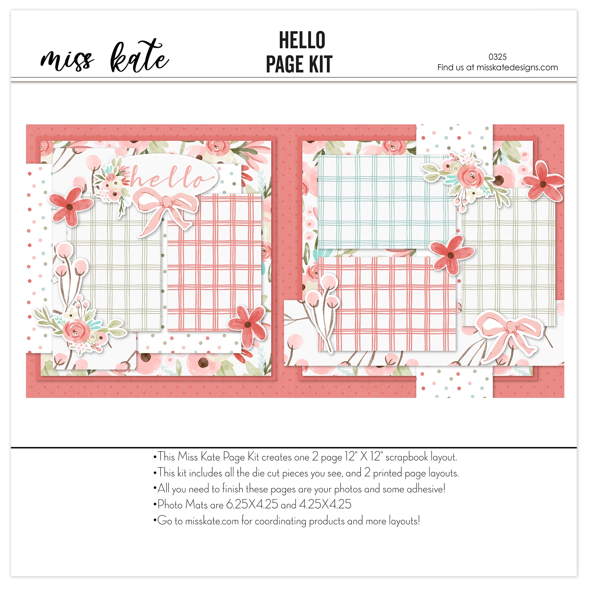 Hello - Scrapbook Page Kit | Give Your Memories a Home β MISS KATE