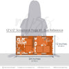 Hello Pumpkin 12x12 scrapbook page kit size reference image showing the scale of the coordinated two-page layout, printed papers, and embellishments for pumpkin memories and favorite photos.