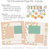 Hello World Pink scrapbook page kit includes two coordinated 12x12 printed base sheets with matching die cuts and embellishments. Designed for newborn girl memories and favorite photos.
