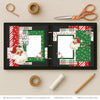 Ho Ho Ho scrapbook page kit shown in a memory album binder mockup with the finished two-page layout. A coordinated way to preserve Santa memories and favorite photos.