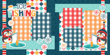 Ice Fishing scrapbook page kit — memory keeping, layered die cut titles for themed layouts, winter layout, outdoor scrapbook, ready-to-glue title banners and photo frames, ice fishing kit, 12x12 scrapbook, creative accents for scrapbook storytelling, pre made pages, scrapbooking ephemera and cardstock cutouts, snowflake layout, boy scrapbook, handmade elements for DIY photo albums, seasonal scrapbook page kits and die cuts, coordinated background patterns and journaling spots
