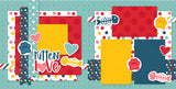 Kitten Love scrapbook page kit — kitten love, seasonal scrapbook page kits and die cuts, cat die cuts, layered die cut titles for themed layouts, 12x12 layout, paw print decor, acid-free double-sided scrapbook supplies, coordinated background patterns and journaling spots, cat photo album, scrapbooking ephemera and cardstock cutouts, ready-to-glue title banners and photo frames, kitten page kit, pet scrapbook, cat page kit, cat scrapbook, handmade elements for DIY photo albums
