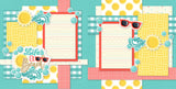 Lifes A Beach scrapbook page kit — life is a beach, 12x12 page kit, ocean scrapbook, sun and surf, sunglasses cut, precut designs for memory journaling, vacation pages, beach layout, handmade elements for DIY photo albums, seaside layout, coordinated background patterns and journaling spots, layered die cut titles for themed layouts, acid-free double-sided scrapbook supplies, beach page kit, beach die cuts, creative accents for scrapbook storytelling
