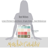 Best Wishes - Linen-Printed Smooth Cardstock Single-Sided