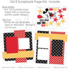 Magical Moments Boy scrapbook page kit includes two coordinated 12x12 printed base sheets with matching die cuts and embellishments. Designed for Disney memories and favorite photos.