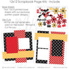 Magical Moments Girl scrapbook page kit includes two coordinated 12x12 printed base sheets with matching die cuts and embellishments. Designed for Disney memories and favorite photos.