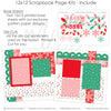 Merry And Bright scrapbook page kit includes two coordinated 12x12 printed base sheets with matching die cuts and embellishments. Designed for Christmas memories and favorite photos.