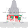 Merry And Bright 12x12 scrapbook page kit size reference image showing the scale of the coordinated two-page layout, printed papers, and embellishments for Christmas memories and favorite photos.