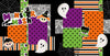Monster Mash scrapbook page kit — seasonal scrapbook page kits and die cuts, pastel paper embellishments and photo mats, precut designs for memory journaling, layered die cut titles for themed layouts, creative accents for scrapbook storytelling, handmade elements for DIY photo albums, acid-free double-sided scrapbook supplies, coordinated background patterns and journaling spots, scrapbooking ephemera and cardstock cutouts, ready-to-glue title banners and photo frames