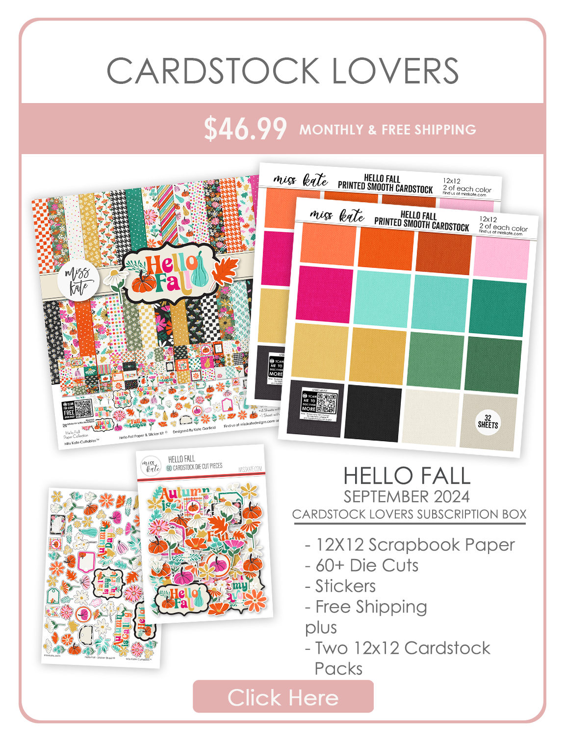 Monthly Subscription Box - September 2024 - Hello Fall – MISS KATE