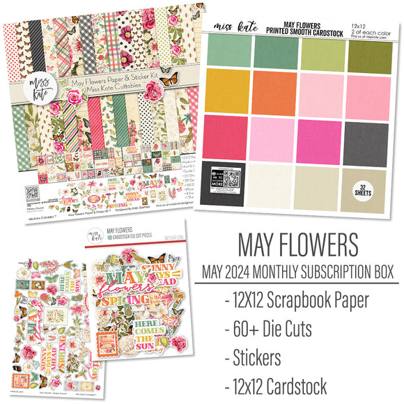 Monthly Subscription Box  - With Matching Cardstock - April 2024