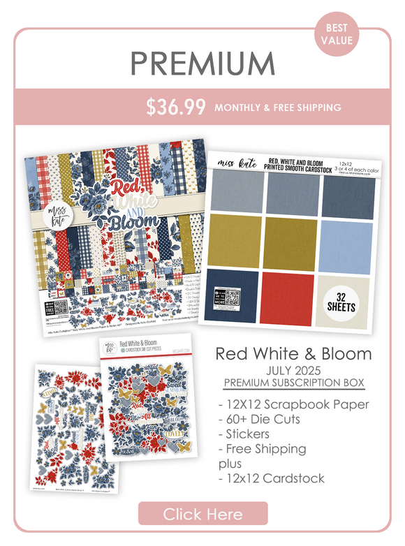 Monthly Subscription Box - Add On - Cardstock - 40% OFF Retail! β MISS KATE