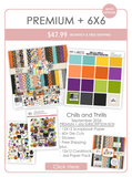 Chills and Thrills Monthly Subscription Box - Premium + 6x6. main product presentation showing the September 2026 Premium + 6x6 box contents.