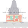 My First Tooth Pink 12x12 scrapbook page kit size reference image showing the scale of the coordinated two-page layout, printed papers, and embellishments for first tooth memories and favorite photos.
