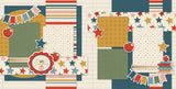 My Teacher scrapbook page kit — teacher layout, handmade elements for DIY photo albums, school page kit, classroom layout, scrapbooking ephemera and cardstock cutouts, apple die cuts, acid-free double-sided scrapbook supplies, school banner, precut designs for memory journaling, layered die cut titles for themed layouts, pastel paper embellishments and photo mats, my teacher, teacher scrapbook, book die cuts, teacher page kit, coordinated background patterns and journaling spots
