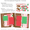 Oh What Fun scrapbook page kit includes two coordinated 12x12 printed base sheets with matching die cuts and embellishments. Designed for Christmas candy memories and favorite photos.