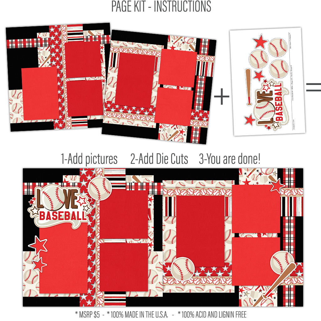 Remember When IntriCuts BASEBALL Laser Cut Accent Scrapbook Acid Remember When IntriCuts BASEBALL Laser Cut Accent Scrapbook Acid