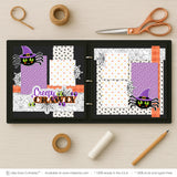 Creepy Crawly scrapbook page kit — scrapbook supplies, spider scrapbook, creative accents for scrapbook storytelling, halloween crafts, coordinated background patterns and journaling spots, diy scrapbook kit, precut designs for memory journaling, seasonal scrapbook page kits and die cuts, candy corn scrapbook, acid-free double-sided scrapbook supplies, cute scrapbook, creepy scrapbook, layered die cut titles for themed layouts, handmade elements for DIY photo albums
