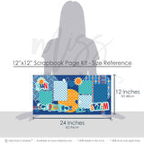Sun Splash Swim scrapbook page kit — Party Photo Layout, Memory Scrapbook, scrapbooking ephemera and cardstock cutouts, DIY Scrapbook Kit, Birthday Layout Kit, precut designs for memory journaling, 12x12 Scrapbook, handmade elements for DIY photo albums, ready-to-glue title banners and photo frames, Girl Scrapbook Kit, Birthday Scrapbook, Pink Birthday Album, Colorful Page Kit, layered die cut titles for themed layouts, pastel paper embellishments and photo mats
