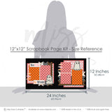 Too Cute To Spook scrapbook page kit — creative accents for scrapbook storytelling, seasonal scrapbook page kits and die cuts, Too Cute To Spook, Memory Book Kit, Halloween Paper, Halloween Kit, Cute Ghost Scrapbook, coordinated background patterns and journaling spots, DIY Scrapbook, acid-free double-sided scrapbook supplies, ready-to-glue title banners and photo frames, Fall Scrapbook, Family Scrapbook, pastel paper embellishments and photo mats
