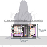 Capture special moments with the A Fangtastic Halloween layout — scrapbooking ephemera and cardstock cutouts, scrapbook paper kit, cute scrapbook, diy scrapbook kit, layered die cut titles for themed layouts, halloween crafts, precut designs for memory journaling, scrapbook page kit, spooky scrapbook, 12x12 scrapbook kit, seasonal scrapbook page kits and die cuts, vampire scrapbook, ready-to-glue title banners and photo frames, halloween scrapbook
