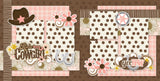 Ride Em Cowgirl scrapbook page kit — Farm Girl Album, precut designs for memory journaling, Memory Scrapbook, Rustic Scrapbook, Country Girl Kit, ready-to-glue title banners and photo frames, seasonal scrapbook page kits and die cuts, creative accents for scrapbook storytelling, 12x12 Layout Kit, Western Scrapbook, layered die cut titles for themed layouts, Yeehaw Stickers, scrapbooking ephemera and cardstock cutouts, Cowgirl Scrapbook, Floral Embellish
