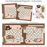 Mark the moment using our Ride Em Cowgirl page kit — handmade elements for DIY photo albums, creative accents for scrapbook storytelling, coordinated background patterns and journaling spots, Rustic Scrapbook, Farm Girl Album, Yeehaw Stickers, Western Scrapbook, Floral Embellish, seasonal scrapbook page kits and die cuts, Cowgirl Scrapbook, DIY Scrapbook Kit, Memory Scrapbook, acid-free double-sided scrapbook supplies, layered die cut titles for themed layouts
