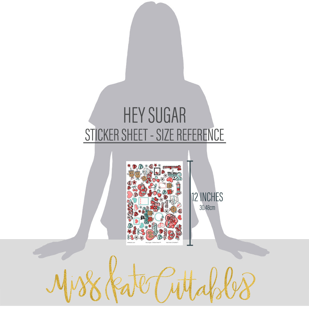 Sugar Sticker Design Hey Sugar Stickers - Valentine, cherries, cookies and smiles, flowers ...