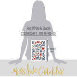 Red, White, and Bloom - Stickers