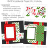 Santa And Me scrapbook page kit includes two coordinated 12x12 printed base sheets with matching die cuts and embellishments. Designed for Santa memories and favorite photos.