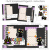 Mark the moment using our Scaredy Cat page kit — handmade elements for DIY photo albums, diy scrapbook kit, scrapbook craft kit, scrapbook paper kit, scrapbooking ephemera and cardstock cutouts, halloween crafts, seasonal scrapbook page kits and die cuts, creative accents for scrapbook storytelling, coordinated background patterns and journaling spots, acid-free double-sided scrapbook supplies, cute scrapbook, 12x12 scrapbook kit, black cat scrapbook
