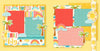 Smile Big scrapbook page kit — sunny day photos, 12x12 scrapbook, precut designs for memory journaling, layered die cut titles for themed layouts, premade pages, vacation album, rainbow layout, summer die cuts, scrapbook kit, pastel paper embellishments and photo mats, flower die cuts, scrapbooking ephemera and cardstock cutouts, acid-free double-sided scrapbook supplies, seasonal scrapbook page kits and die cuts, handmade elements for DIY photo albums
