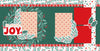 Two-page So Much Joy 12x12 scrapbook layout featuring deep teal dotted background, red polka dots, cream polka dots, multicolor dot pattern, red decorative border, and mistletoe branch pattern. Designed for Christmas memories and favorite photos.