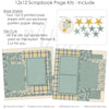 So Much Love Blue scrapbook page kit includes two coordinated 12x12 printed base sheets with matching die cuts and embellishments. Designed for love memories and favorite photos.
