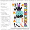 This Spooktacular kit features — diy scrapbook kit, spooky scrapbook, coordinated background patterns and journaling spots, monster scrapbook, layered die cut titles for themed layouts, halloween crafts, precut designs for memory journaling, 12x12 scrapbook kit, seasonal scrapbook page kits and die cuts, scrapbooking ephemera and cardstock cutouts, acid-free double-sided scrapbook supplies, scrapbook paper kit, creative accents for scrapbook storytelling
