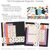 Mark the moment using our Spooktacular page kit — handmade elements for DIY photo albums, seasonal scrapbook page kits and die cuts, scrapbook craft kit, frankenstein scrapbook, halloween crafts, precut designs for memory journaling, halloween scrapbook, acid-free double-sided scrapbook supplies, candy corn scrapbook, monster scrapbook, scrapbook paper kit, 12x12 scrapbook kit, coordinated background patterns and journaling spots, layered die cut titles for themed layouts

