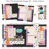 Spooktacular scrapbook page kit — candy corn scrapbook, cute scrapbook, scrapbook paper kit, coordinated background patterns and journaling spots, halloween crafts, layered die cut titles for themed layouts, handmade elements for DIY photo albums, monster scrapbook, scrapbooking ephemera and cardstock cutouts, scrapbook supplies, creative accents for scrapbook storytelling, halloween scrapbook, acid-free double-sided scrapbook supplies, seasonal scrapbook page kits and die cuts
